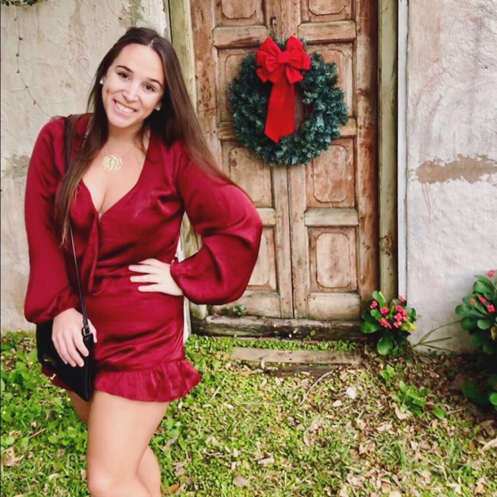 Maroon Show Me Your Mumu Romper XL